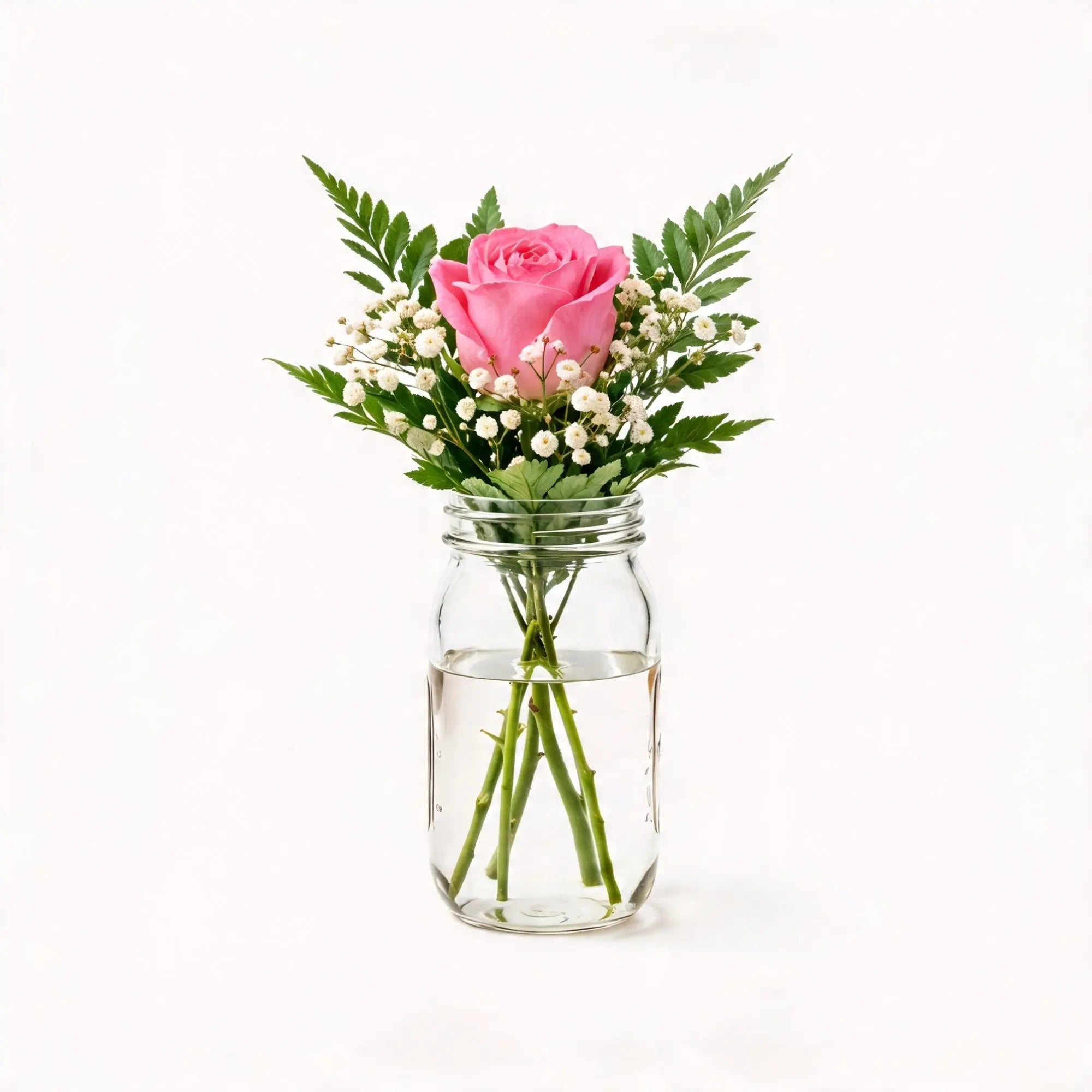 1 Multi - Colour Rose in a Mason Jar - Roses Everywhere