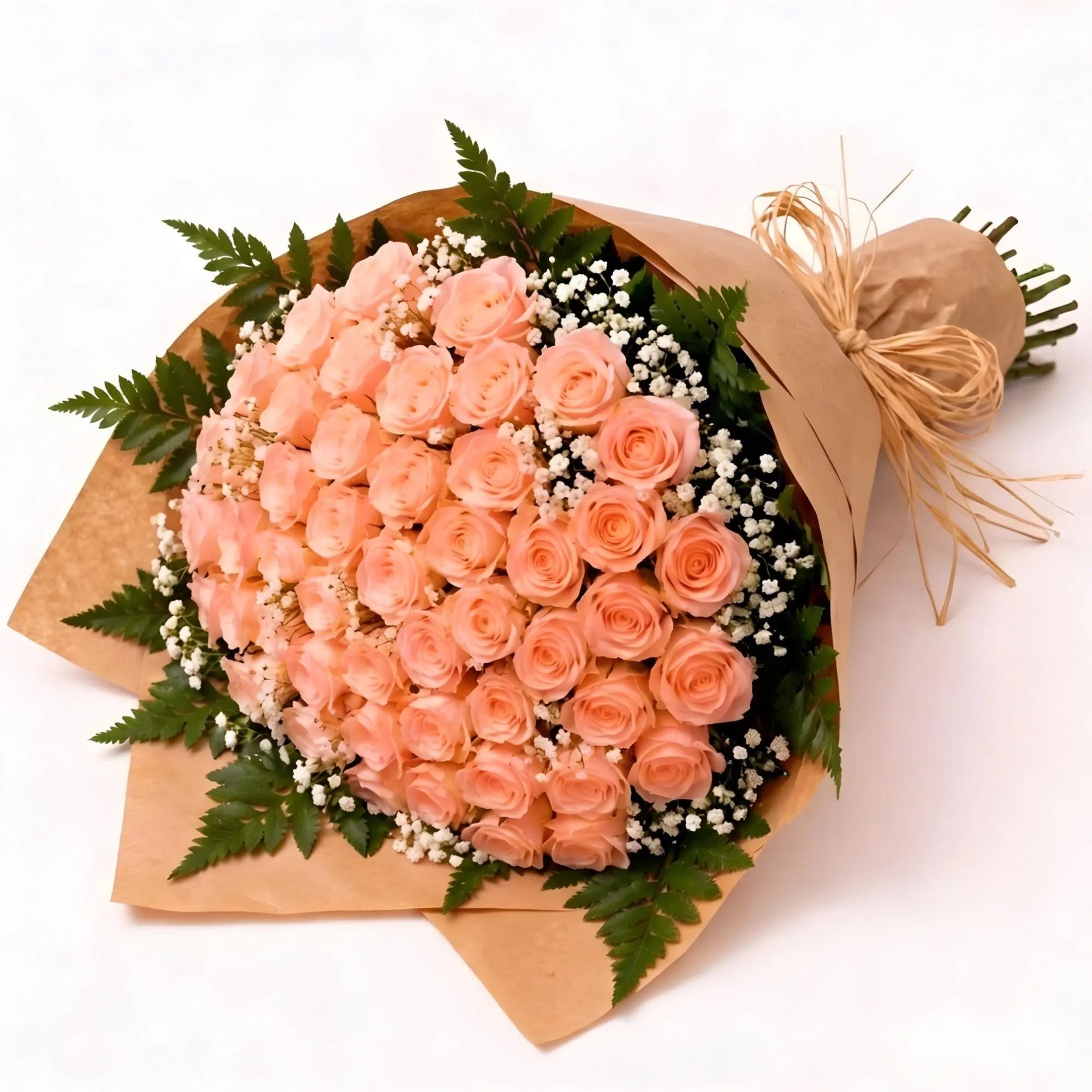 50 Peach Roses - Roses Everywhere