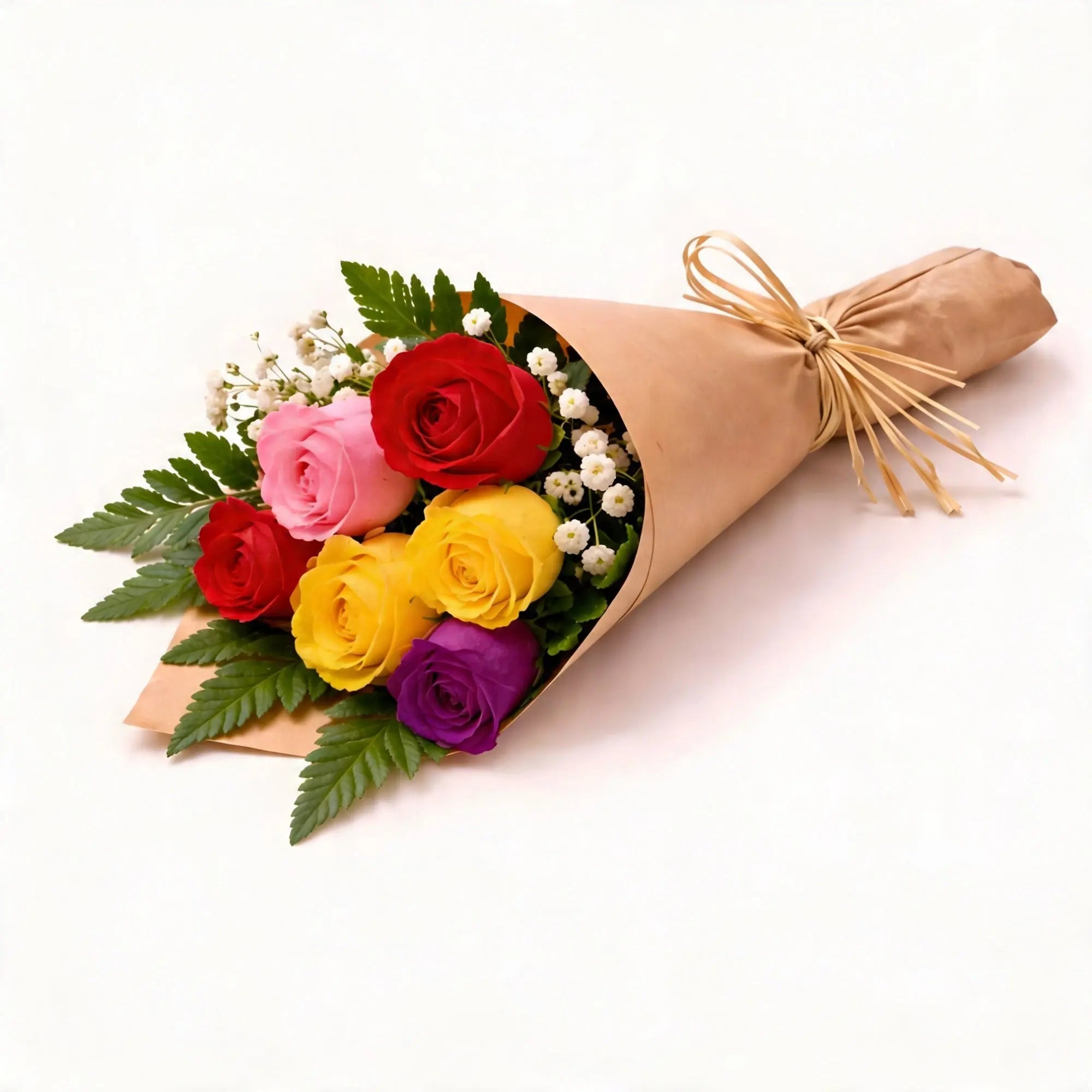 6 Multi - Colour Roses - Roses Everywhere
