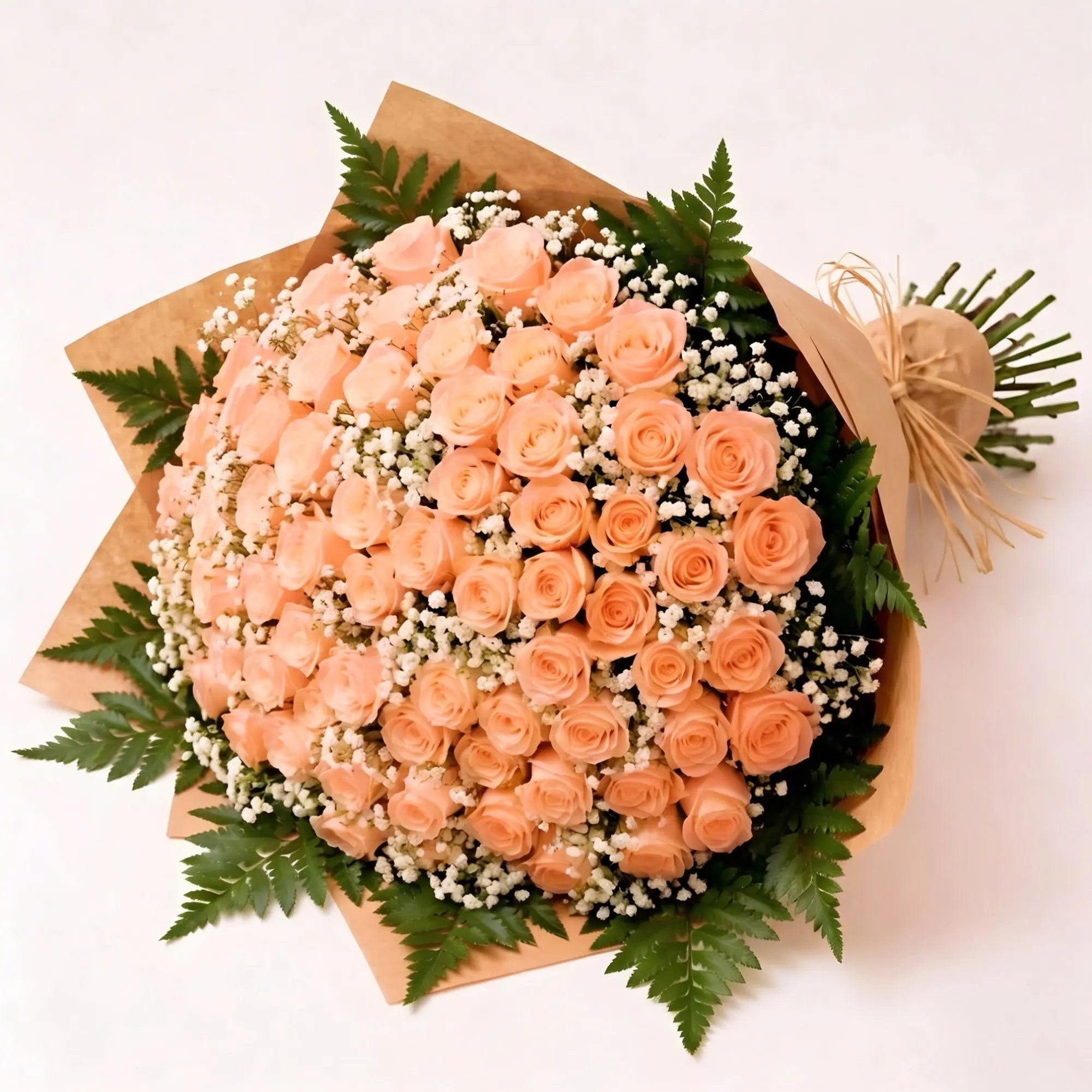 100 Peach Roses - Roses Everywhere