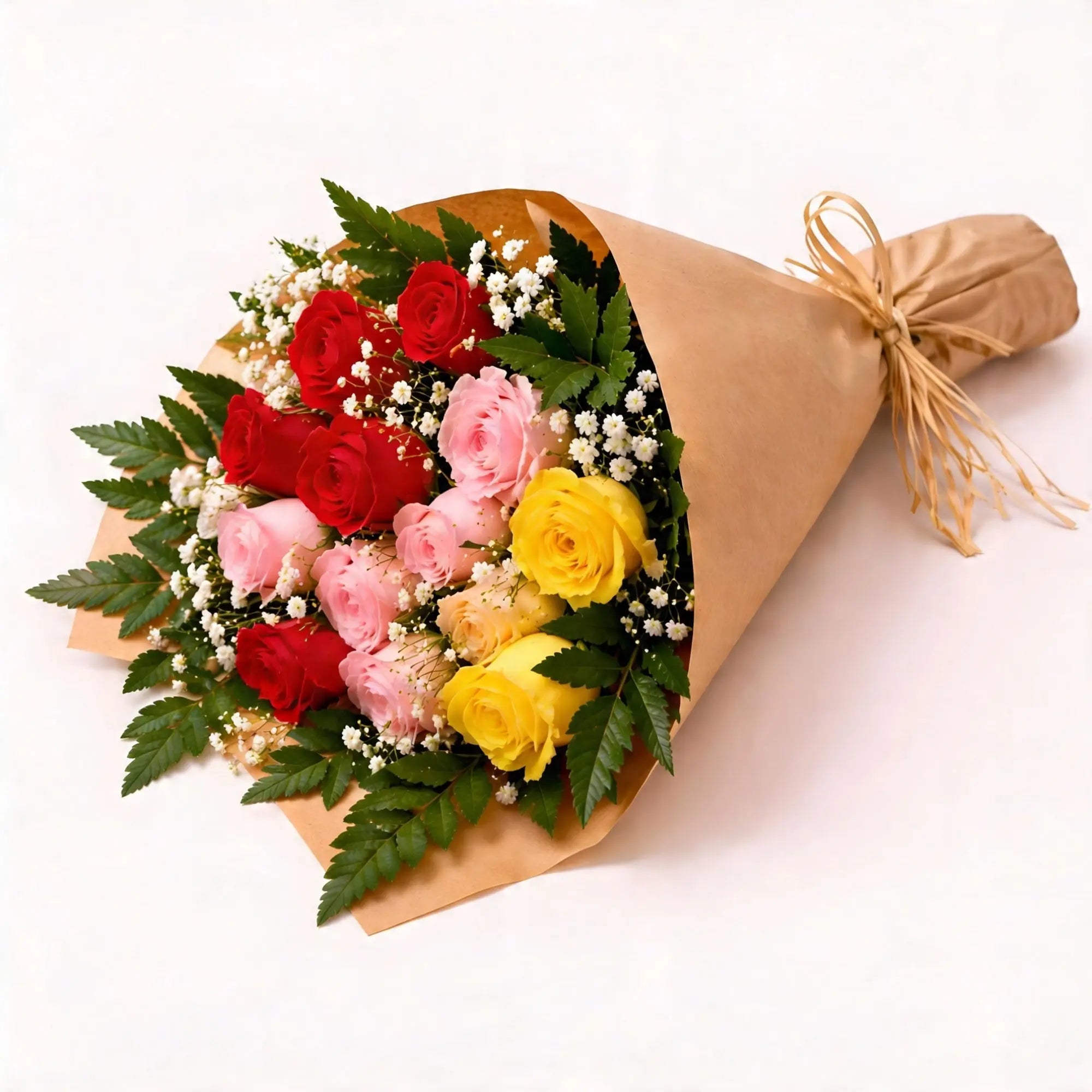 12 Multi - Colour Roses - Roses Everywhere