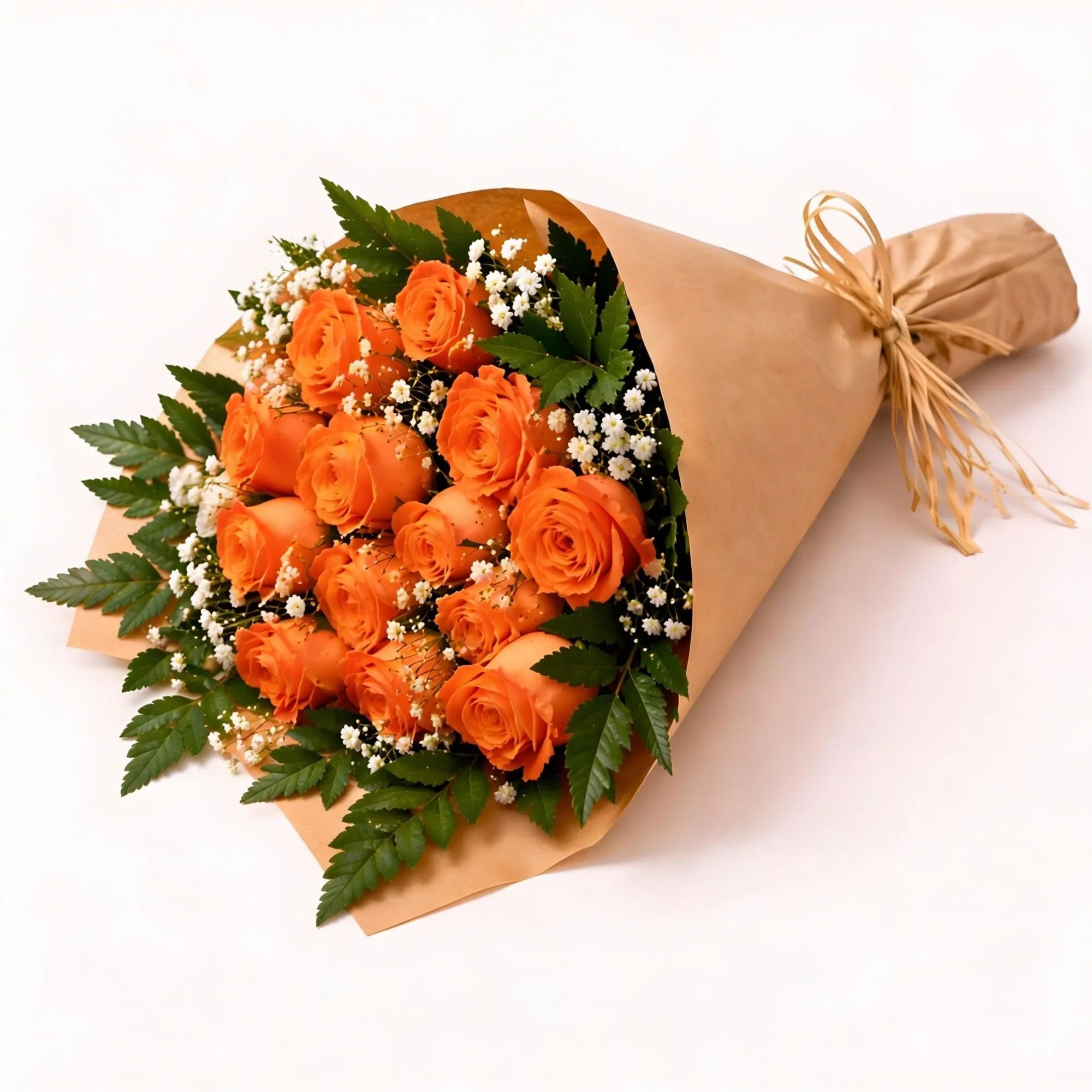 12 Orange Roses - Roses Everywhere