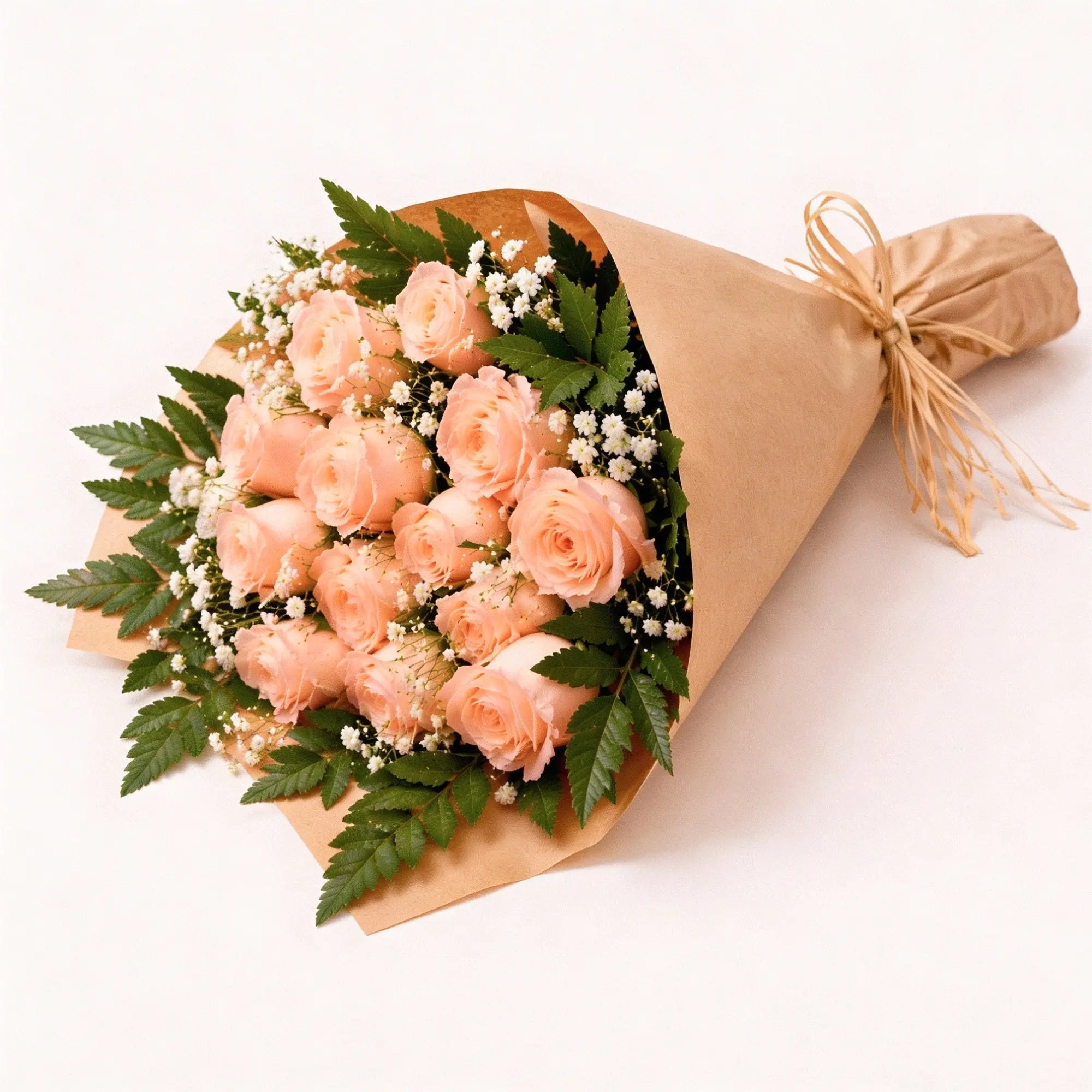 12 Peach Roses - Roses Everywhere