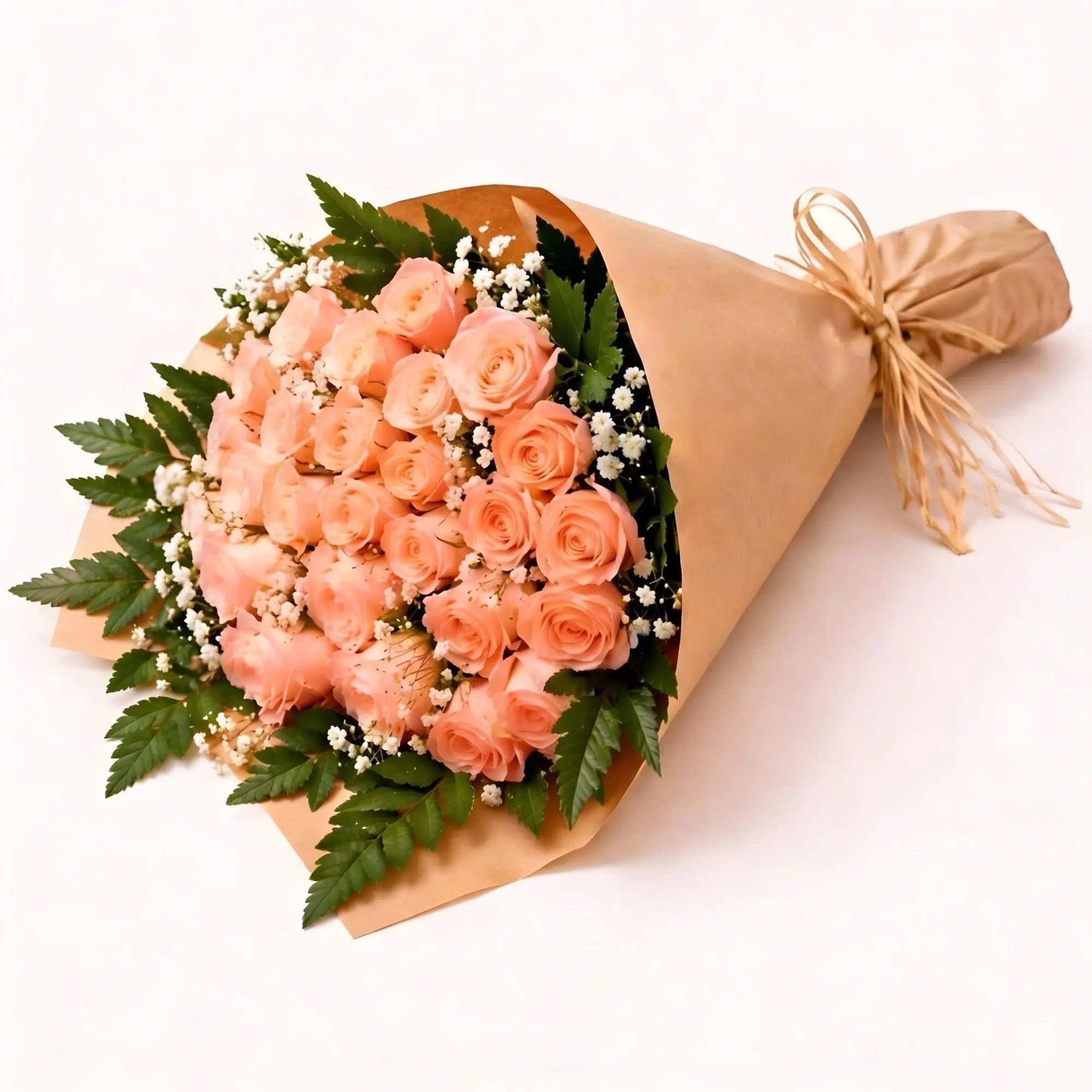 24 Peach Roses - Roses Everywhere