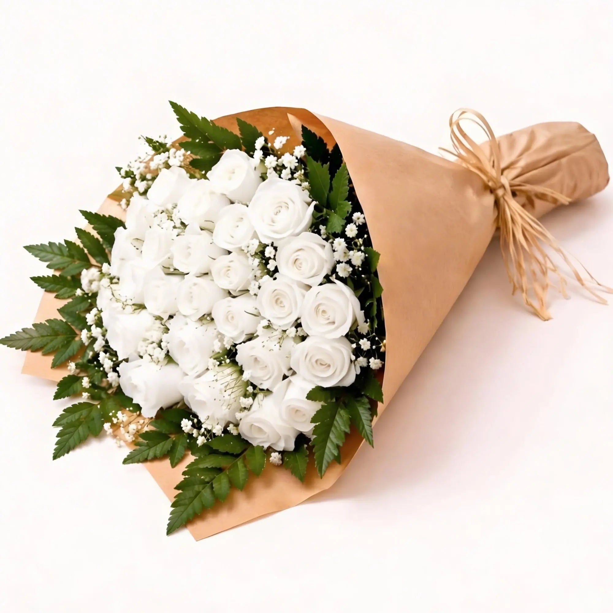 24 White Roses - Roses Everywhere