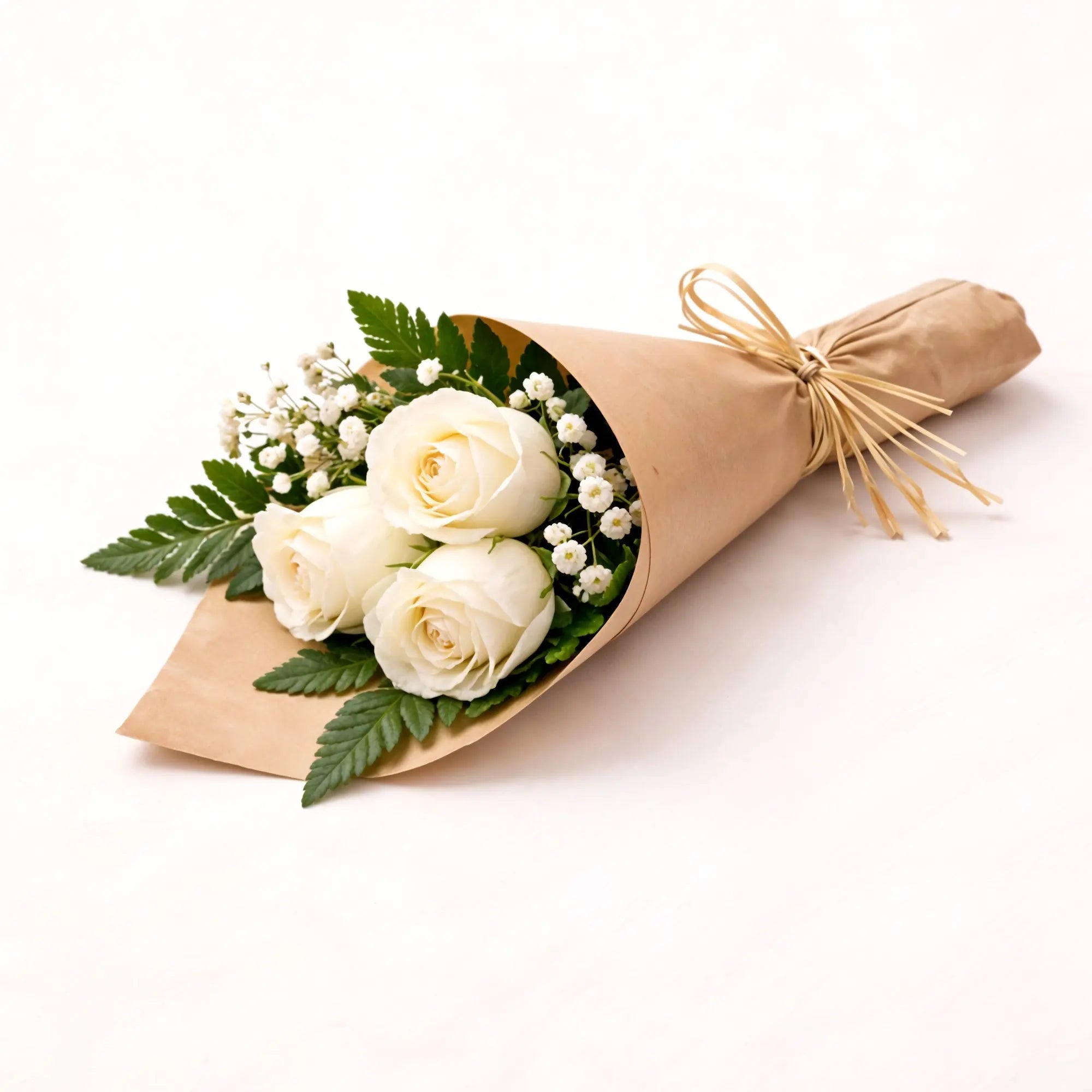 3 Cream Roses - Roses Everywhere