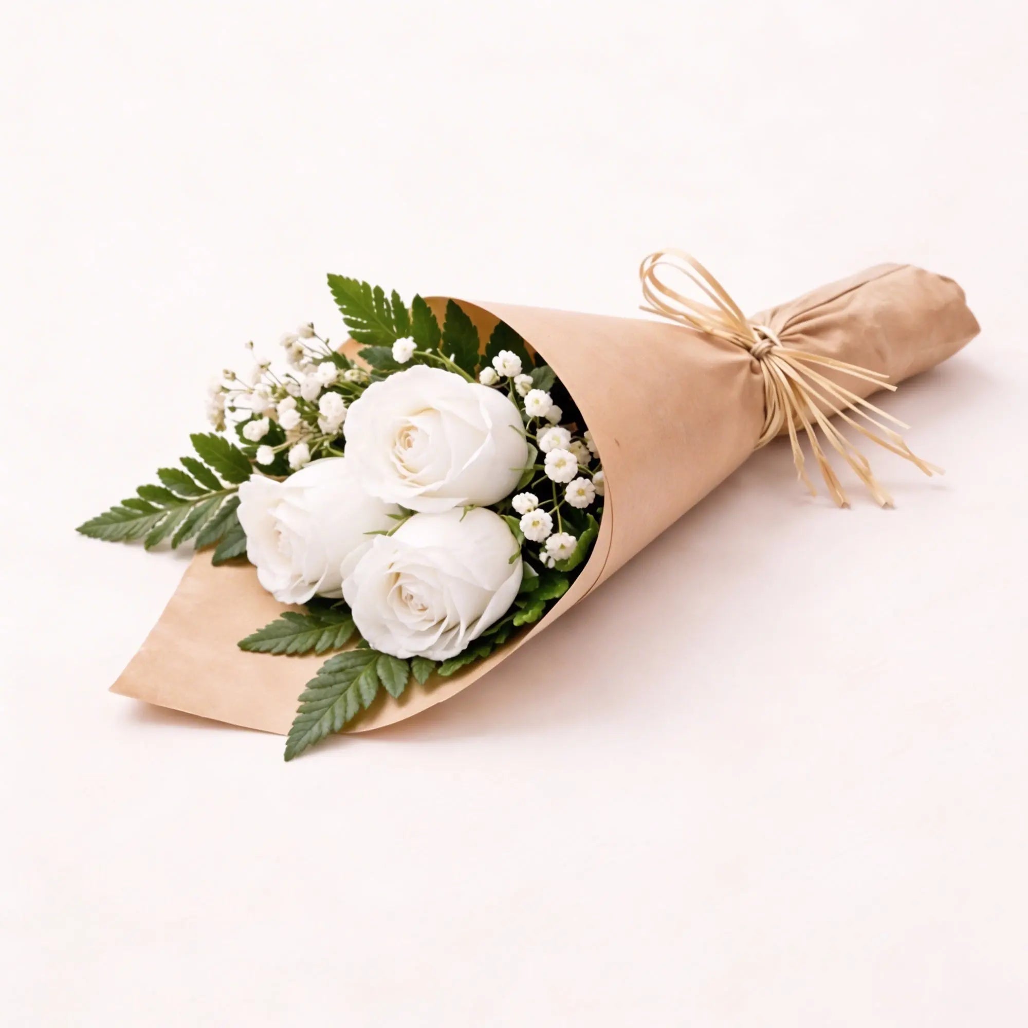 3 White Roses - Roses Everywhere