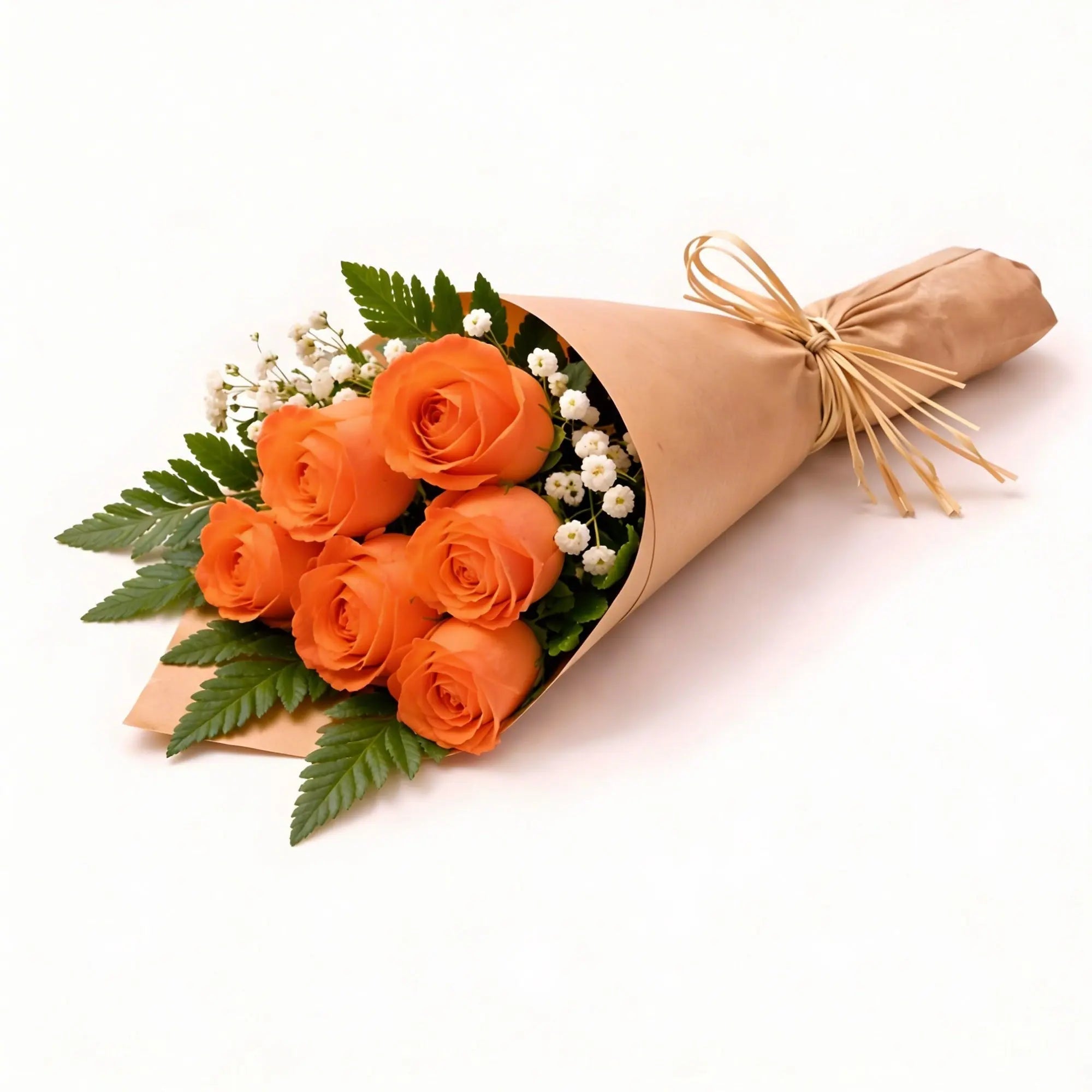 6 Orange Roses - Roses Everywhere